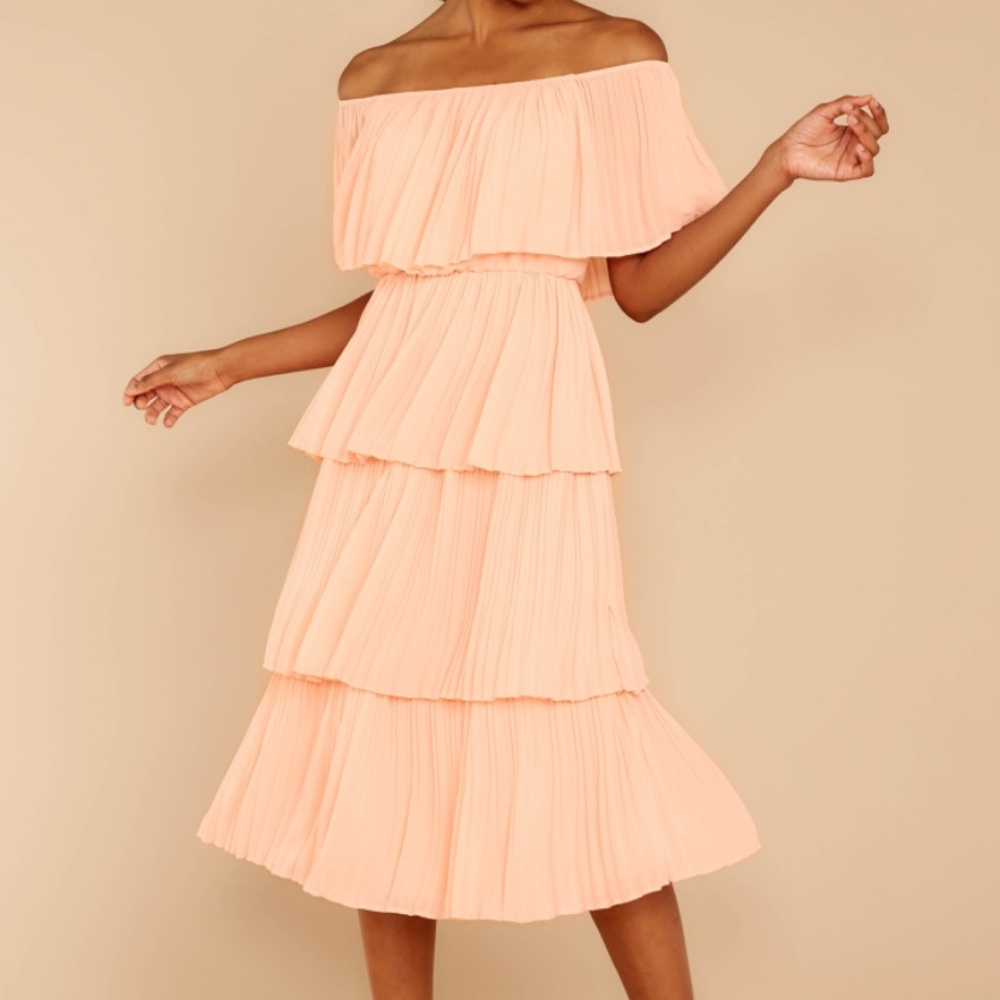 Coral Midi Dress